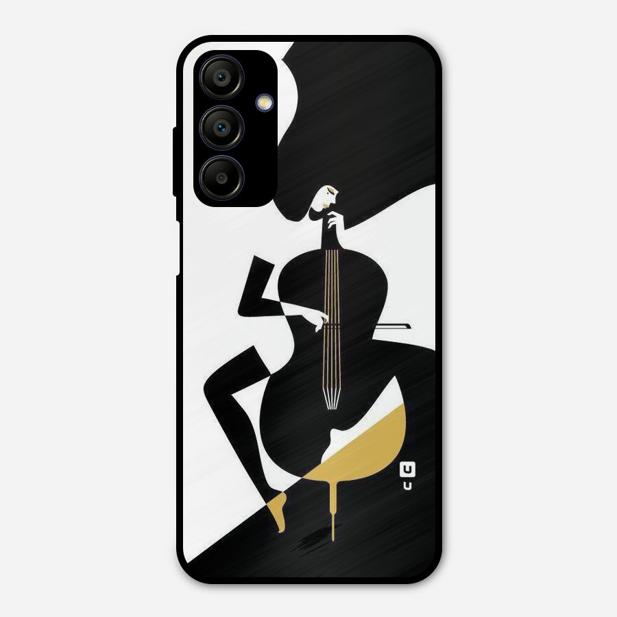 Guitar Women Metal Back Case for Galaxy A15 5G