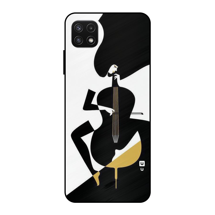Guitar Women Metal Back Case for Galaxy A22 5G