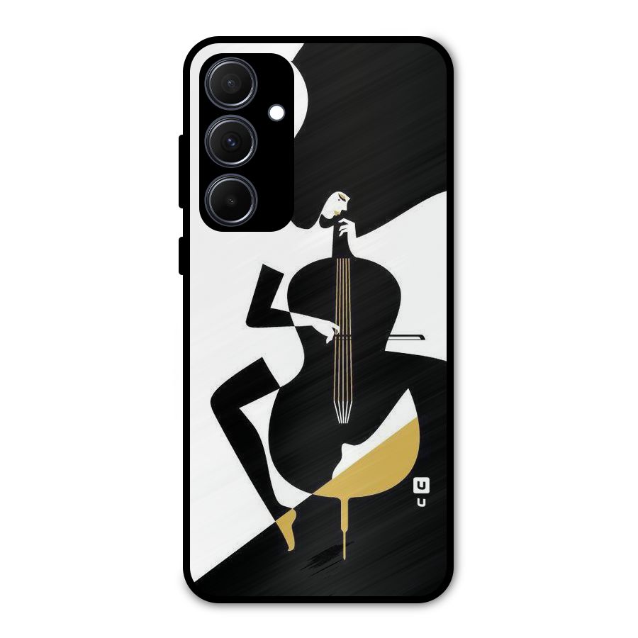 Guitar Women Metal Back Case for Galaxy A35