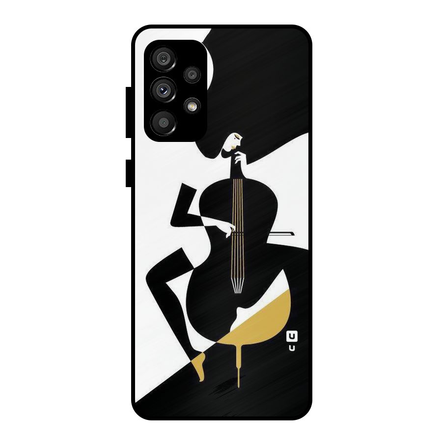 Guitar Women Metal Back Case for Galaxy A73 5G