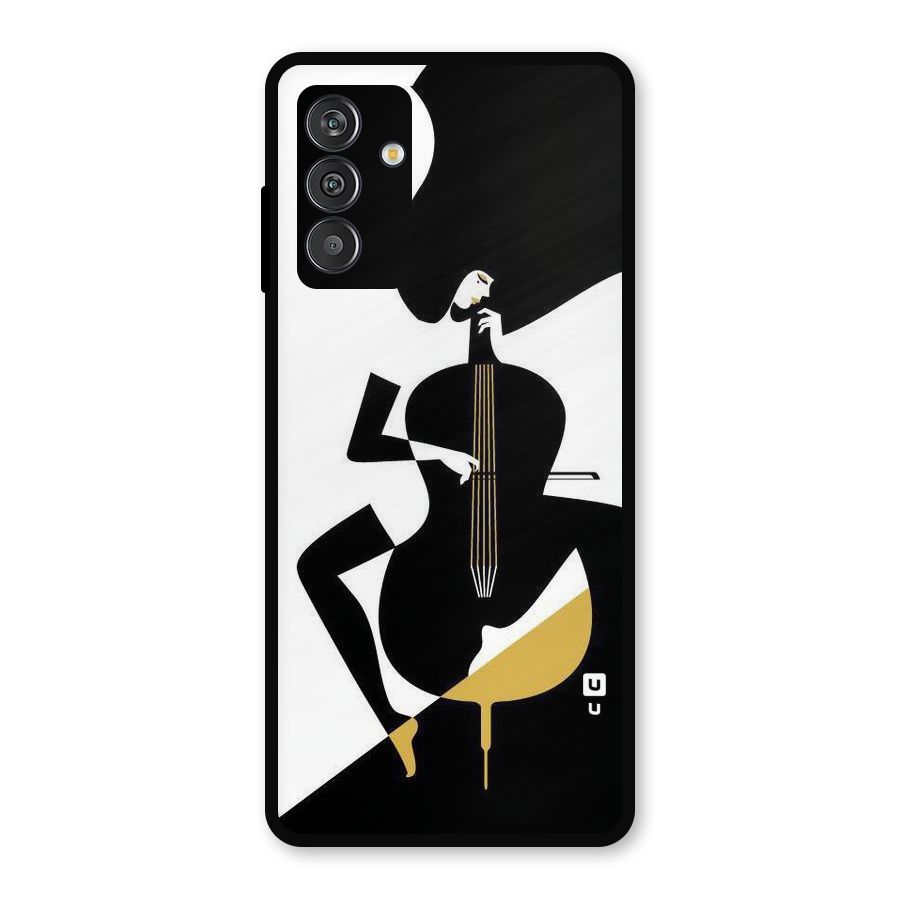 Guitar Women Metal Back Case for Galaxy F13