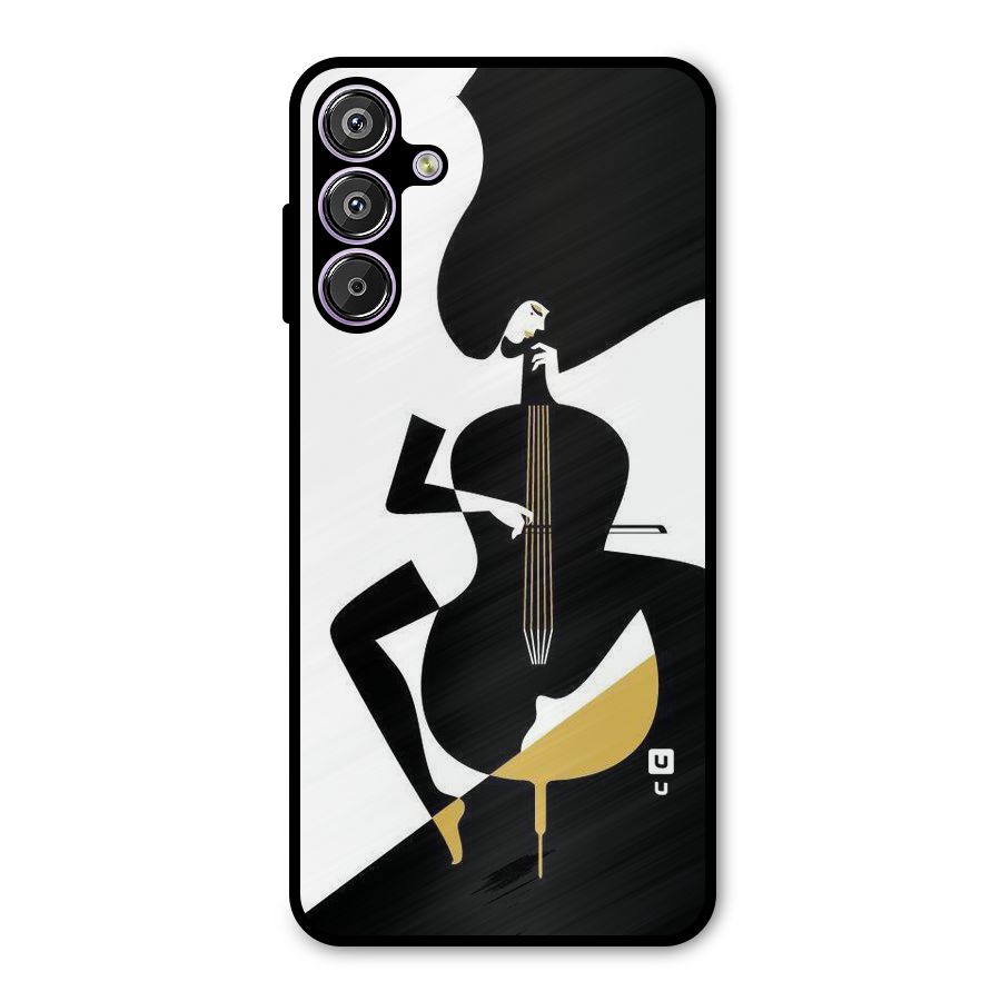 Guitar Women Metal Back Case for Galaxy M15