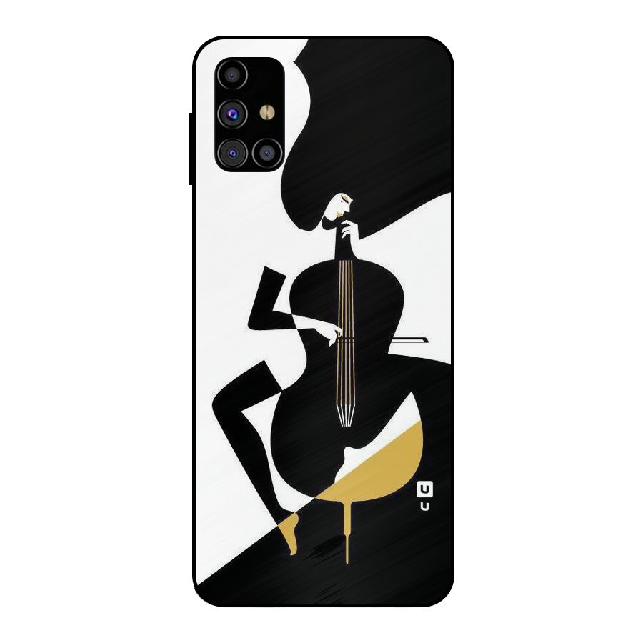 Guitar Women Metal Back Case for Galaxy M31s