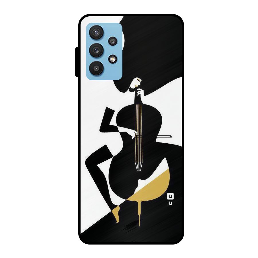 Guitar Women Metal Back Case for Galaxy M32 5G