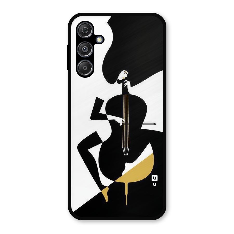 Guitar Women Metal Back Case for Galaxy M34 5G