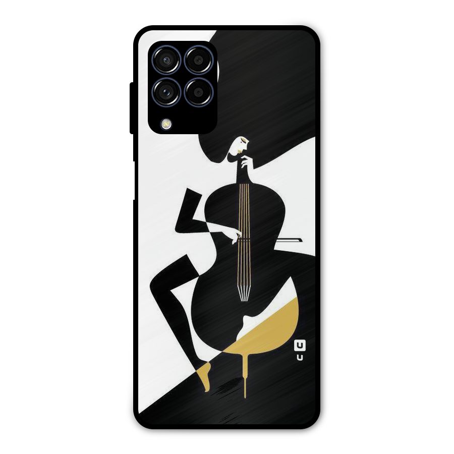 Guitar Women Metal Back Case for Galaxy M53 5G