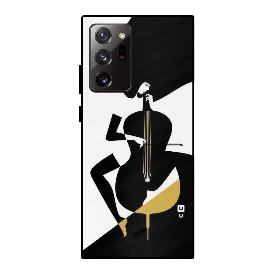 Guitar Women Metal Back Case for Galaxy Note 20 Ultra