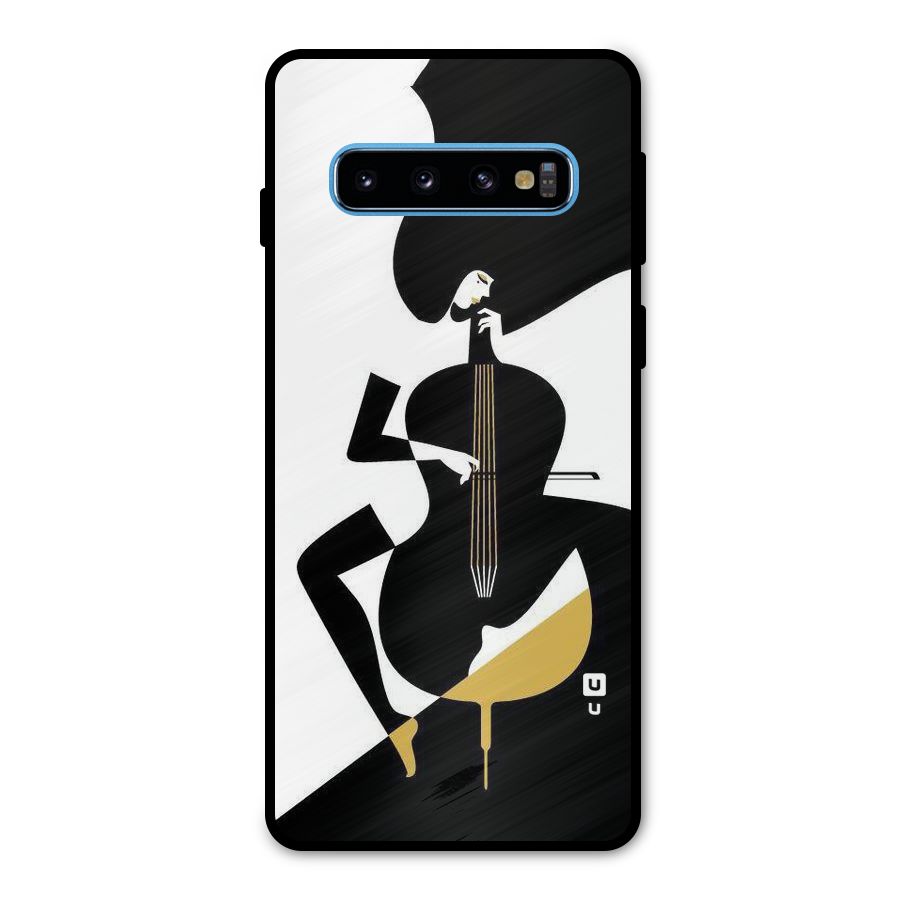 Guitar Women Metal Back Case for Galaxy S10
