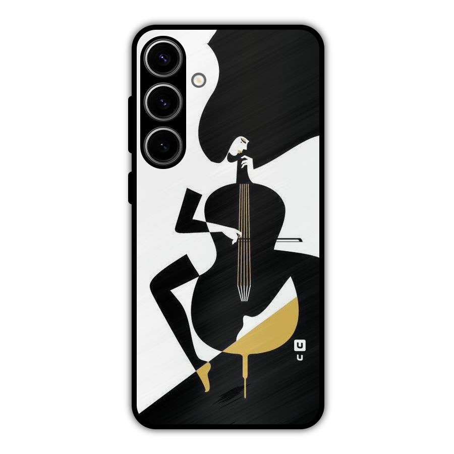 Guitar Women Metal Back Case for Galaxy S24 Plus