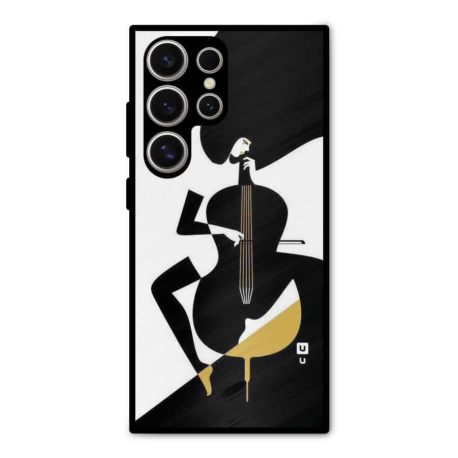 Guitar Women Metal Back Case for Galaxy S24 Ultra