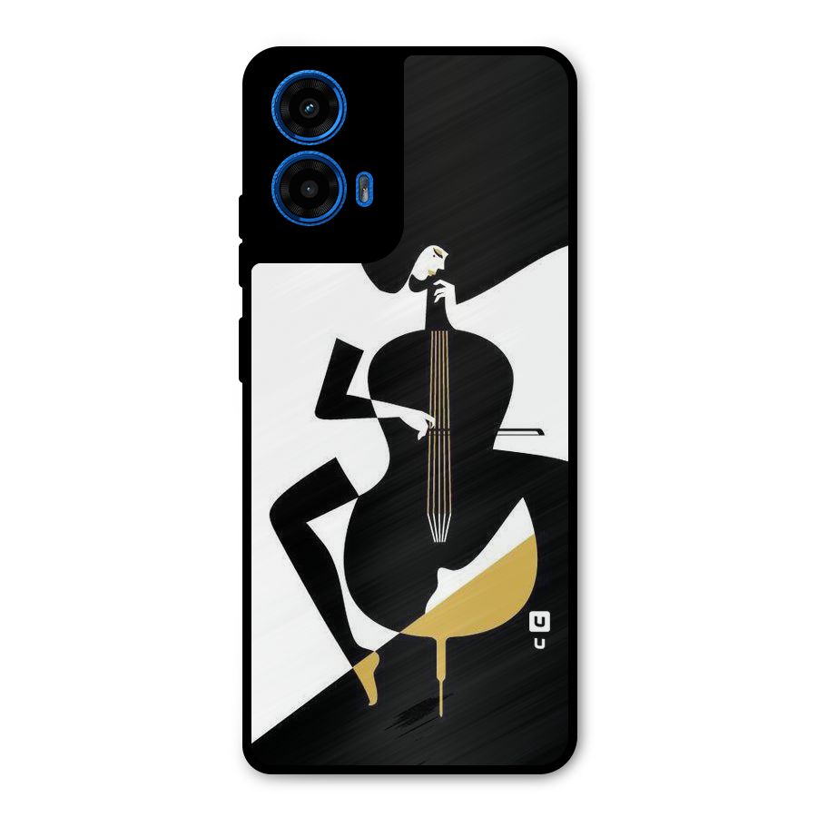 Guitar Women Metal Back Case for Moto G45