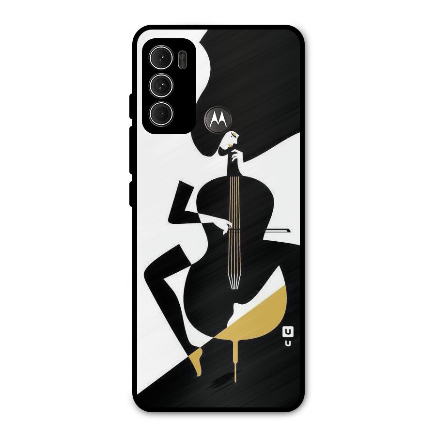 Guitar Women Metal Back Case for Moto G60
