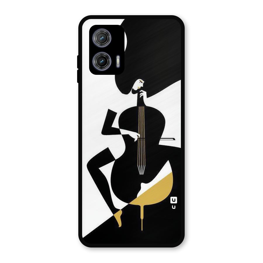 Guitar Women Metal Back Case for Moto G73