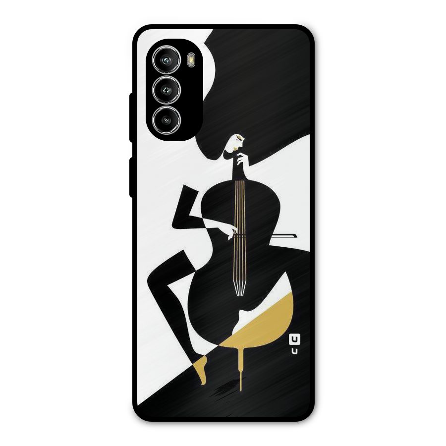 Guitar Women Metal Back Case for Moto G82