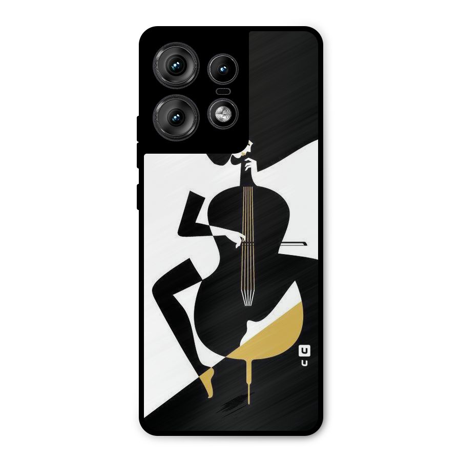 Guitar Women Metal Back Case for Motorola Edge 50 Pro
