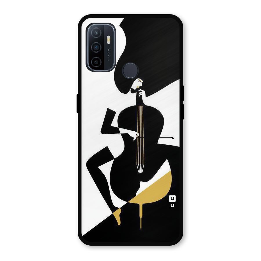 Guitar Women Metal Back Case for Oppo A53