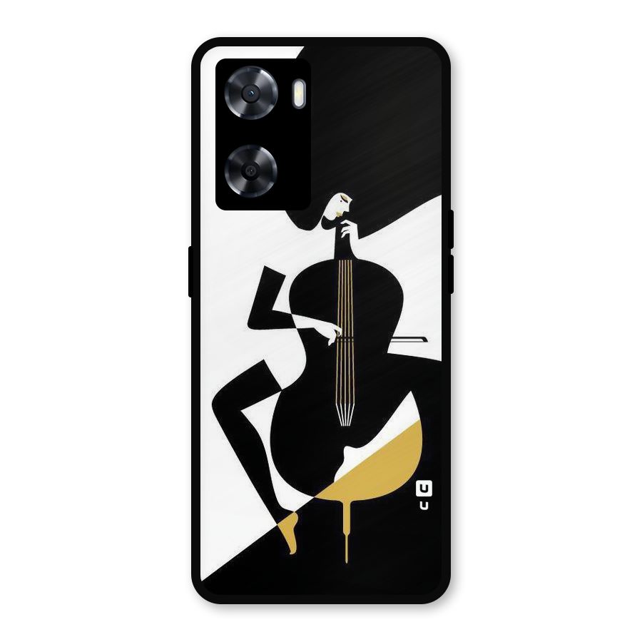 Guitar Women Metal Back Case for Oppo A77