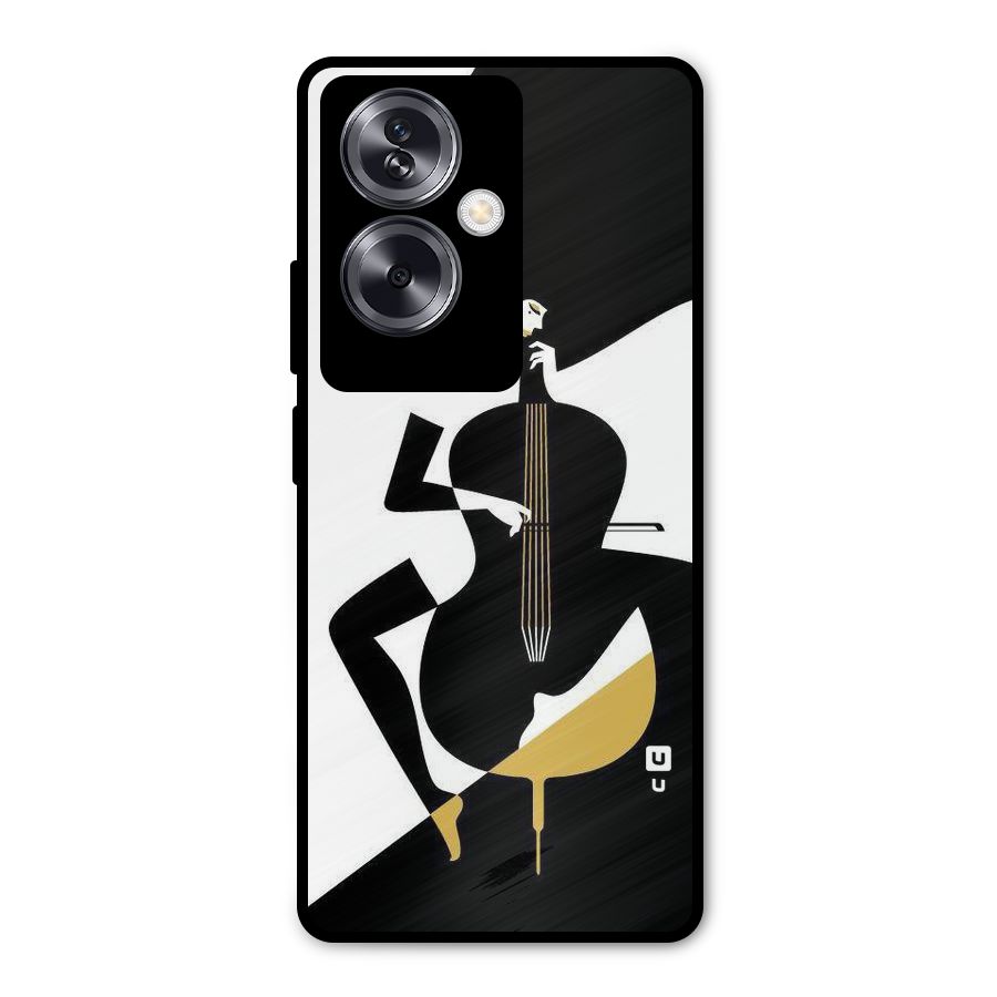 Guitar Women Metal Back Case for Oppo A79 5G