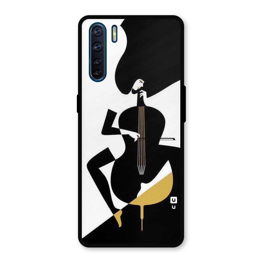 Guitar Women Metal Back Case for Oppo F15