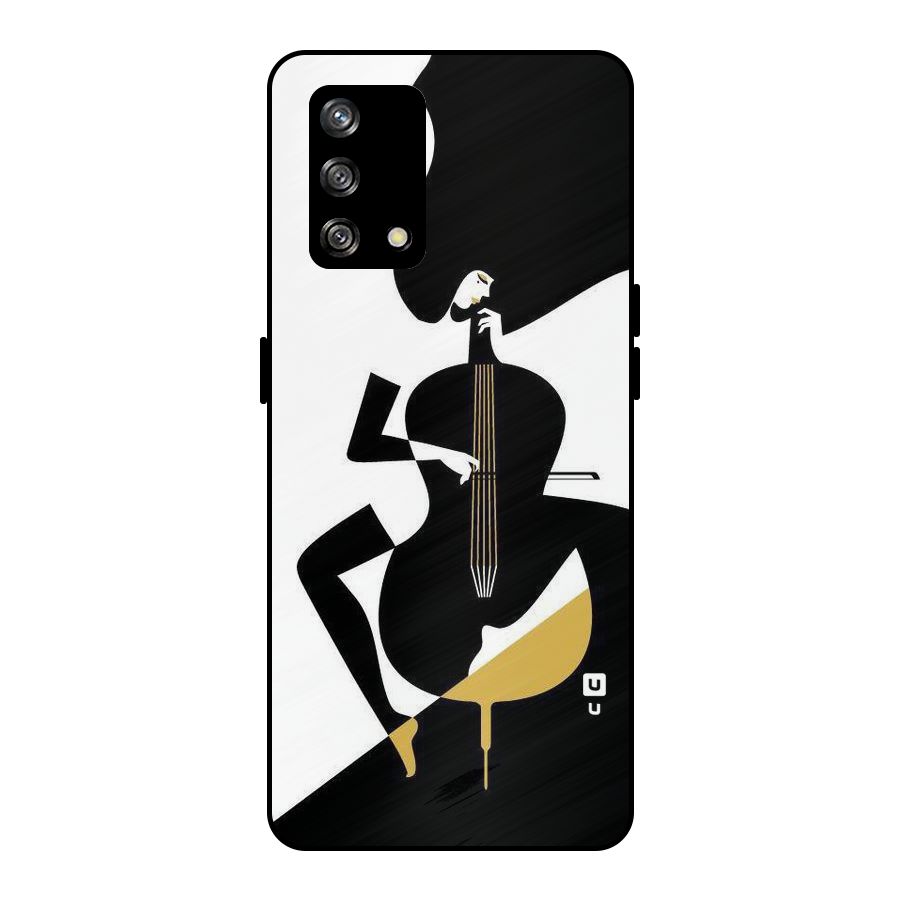 Guitar Women Metal Back Case for Oppo F19