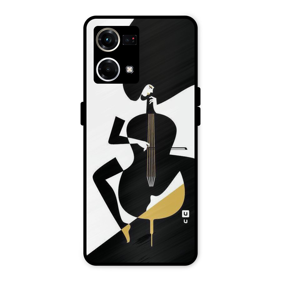Guitar Women Metal Back Case for Oppo F21 Pro 4G