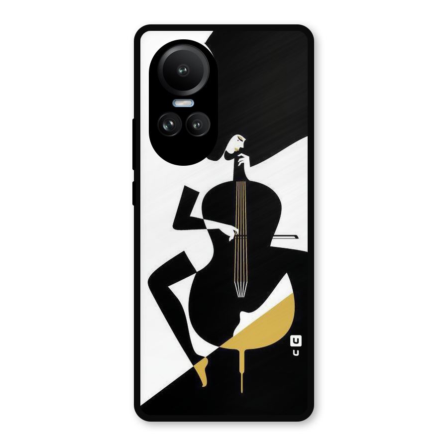 Guitar Women Metal Back Case for Oppo Reno10