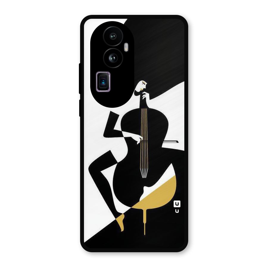 Guitar Women Metal Back Case for Oppo Reno10 Pro Plus