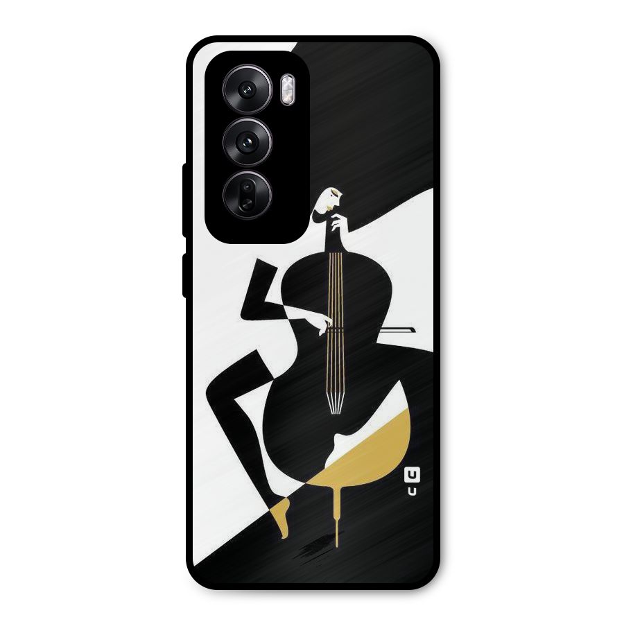 Guitar Women Metal Back Case for Oppo Reno12