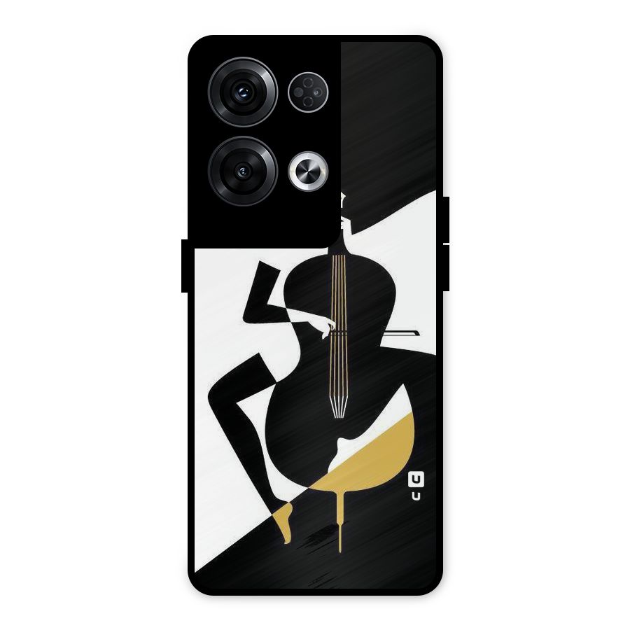 Guitar Women Metal Back Case for Oppo Reno8 Pro 5G
