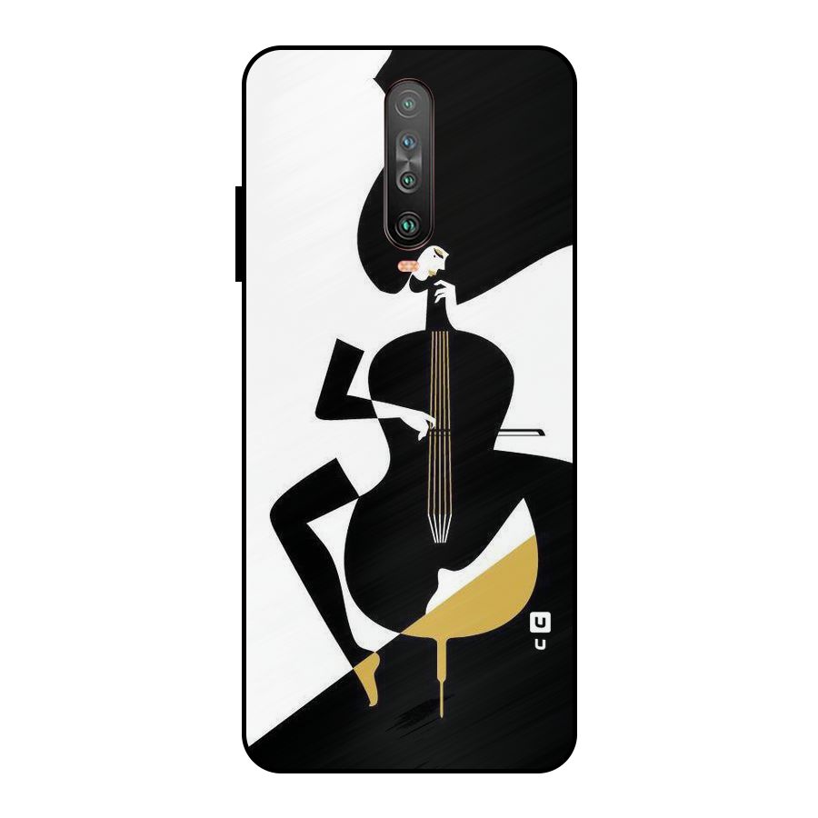 Guitar Women Metal Back Case for Poco X2