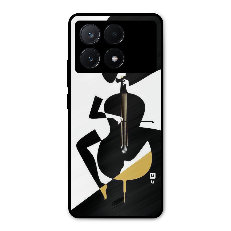 Guitar Women Metal Back Case for Poco X6 Pro