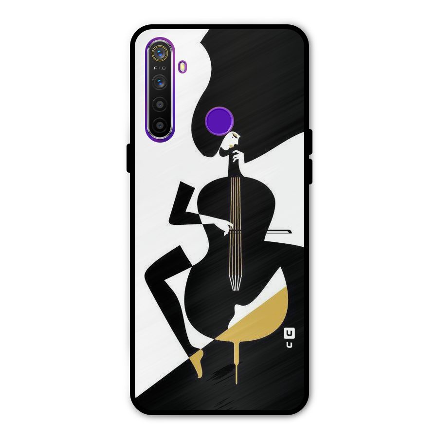 Guitar Women Metal Back Case for Realme 5