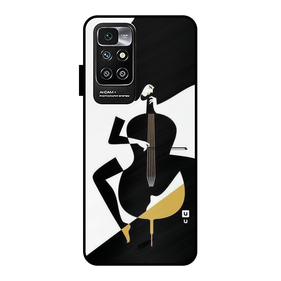 Guitar Women Metal Back Case for Redmi 10 Prime