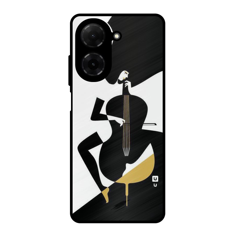 Guitar Women Metal Back Case for Redmi A5 4G