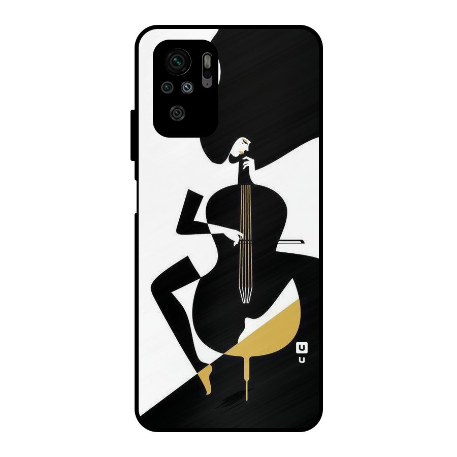 Guitar Women Metal Back Case for Redmi Note 10S