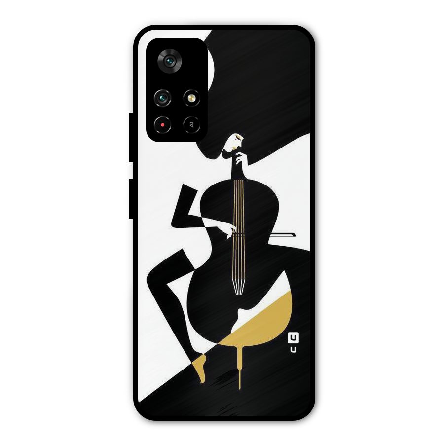 Guitar Women Metal Back Case for Redmi Note 11T 5G