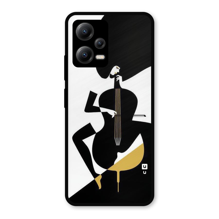 Guitar Women Metal Back Case for Redmi Note 12 5G