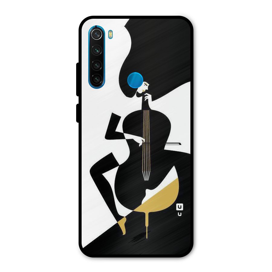 Guitar Women Metal Back Case for Redmi Note 8