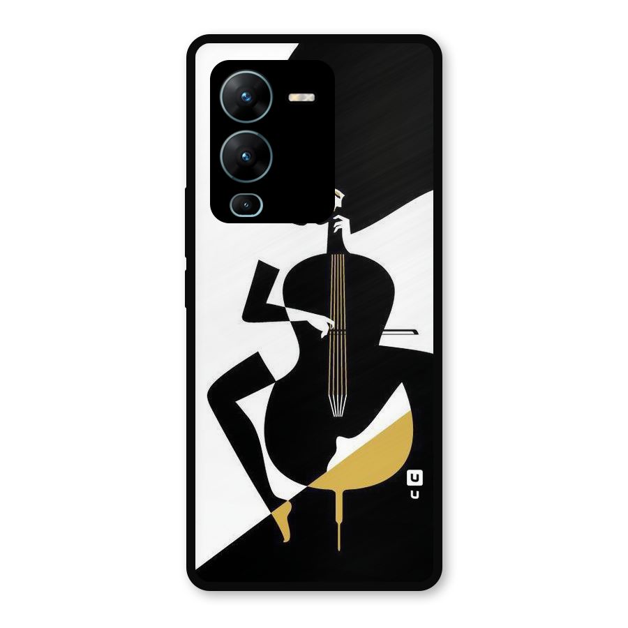 Guitar Women Metal Back Case for Vivo V25 Pro