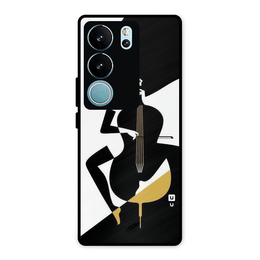 Guitar Women Metal Back Case for Vivo V29 Pro