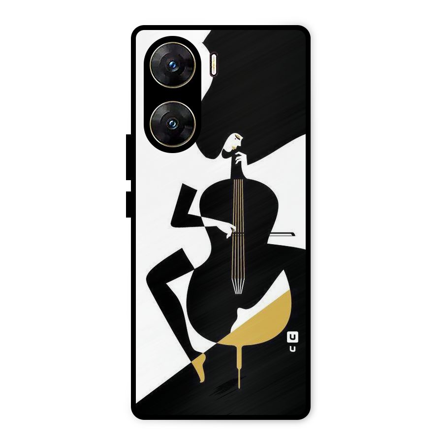 Guitar Women Metal Back Case for Vivo V29e