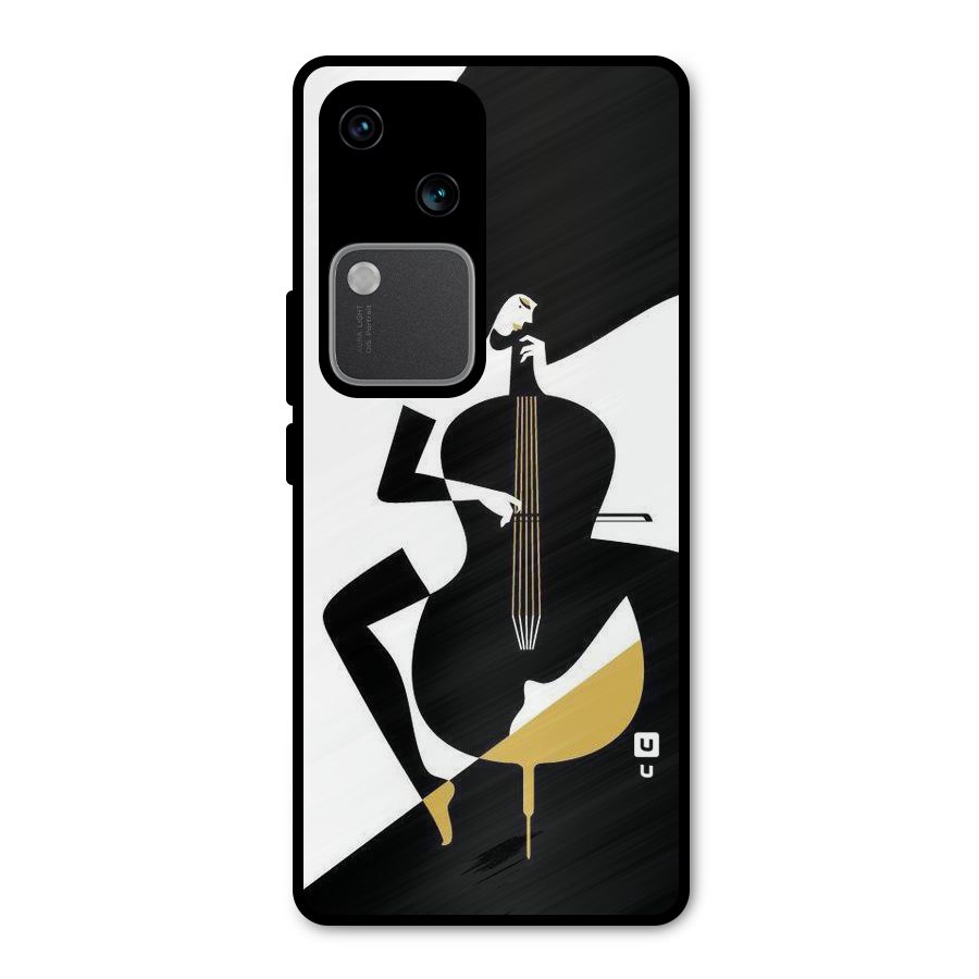Guitar Women Metal Back Case for Vivo V30 Pro