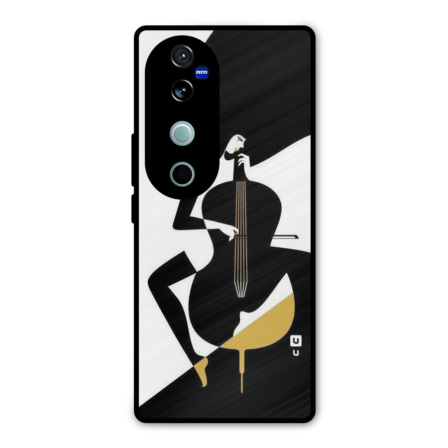 Guitar Women Metal Back Case for Vivo V40
