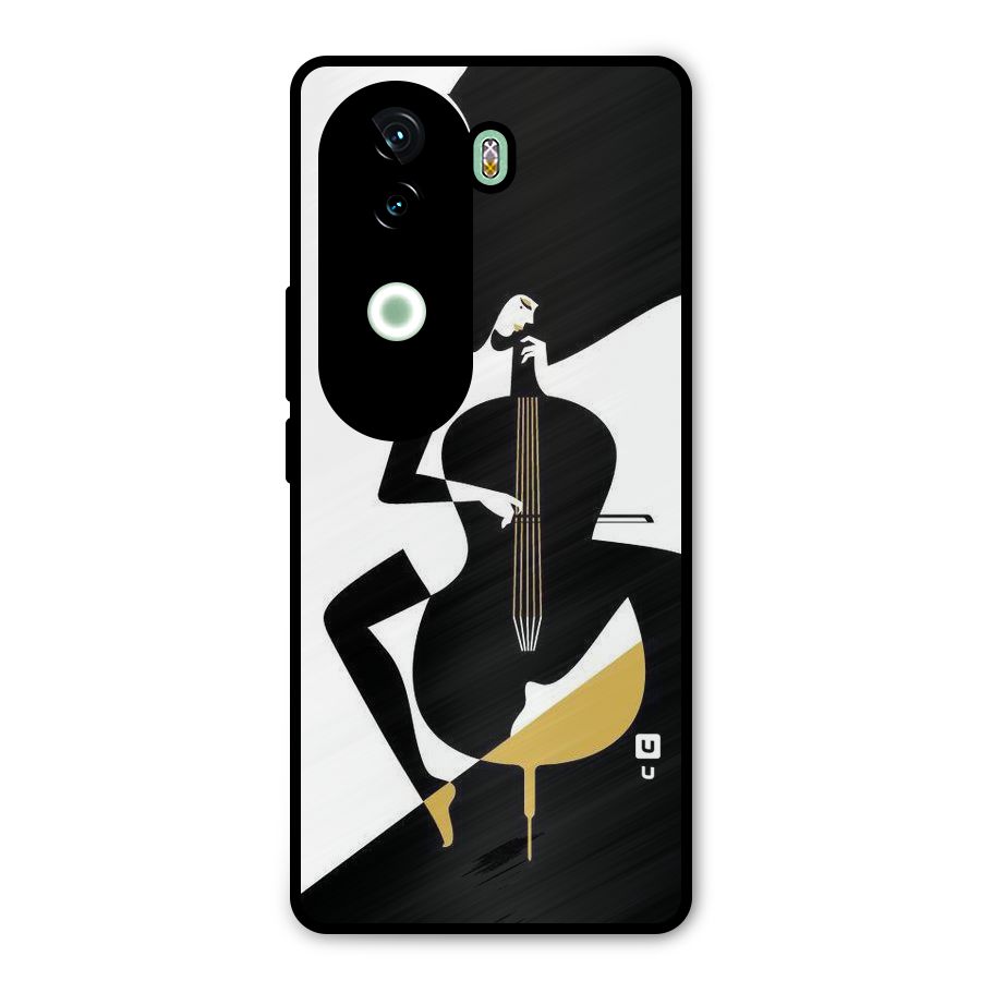 Guitar Women Metal Back Case for Vivo V40e