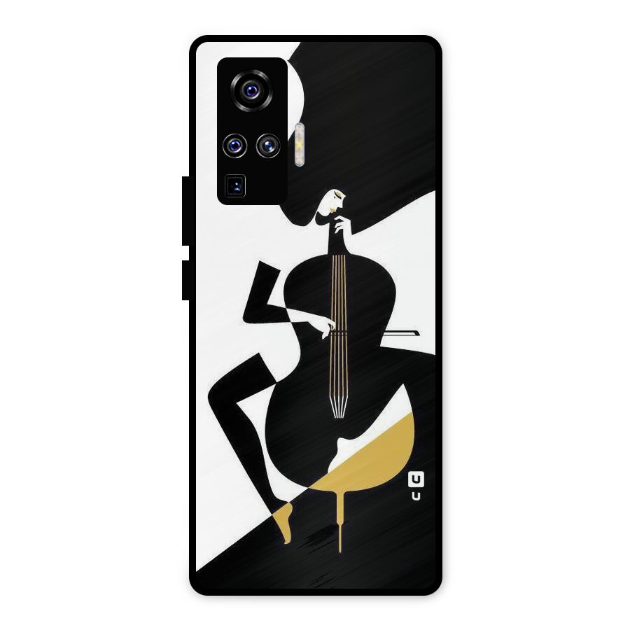 Guitar Women Metal Back Case for Vivo X50 Pro