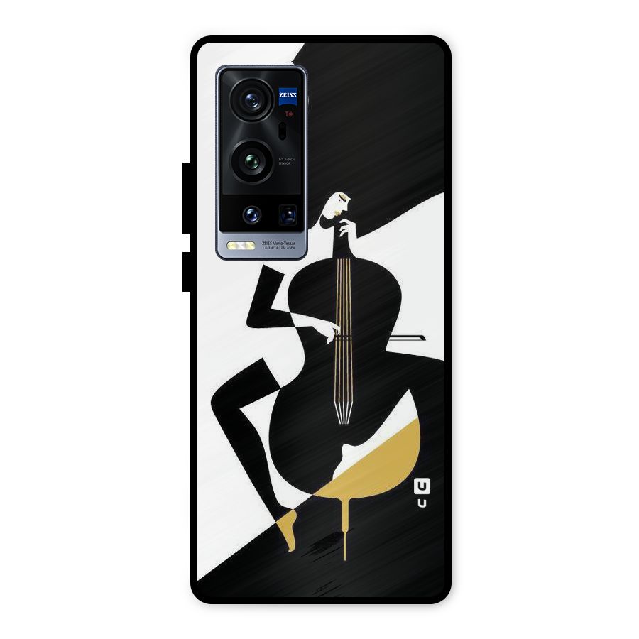 Guitar Women Metal Back Case for Vivo X60 Pro Plus