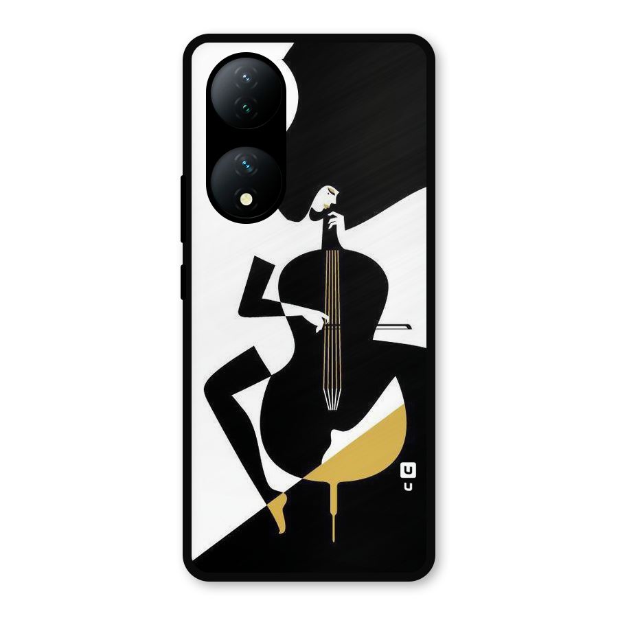 Guitar Women Metal Back Case for Vivo Y100a