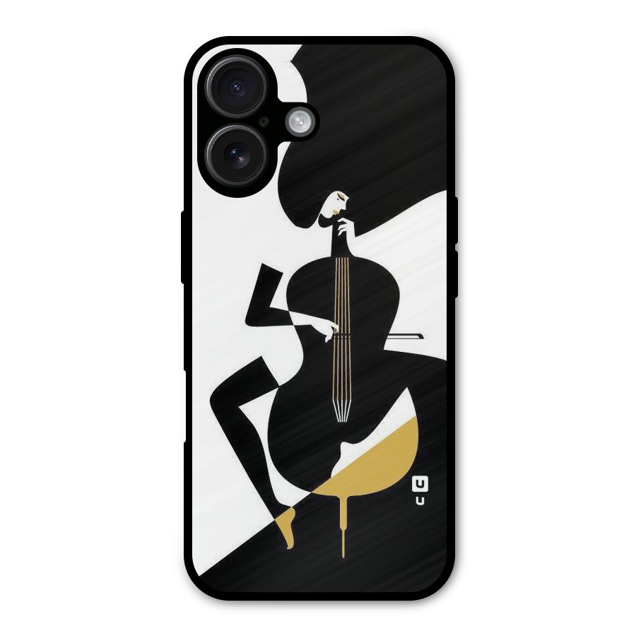 Guitar Women Metal Back Case for iPhone 16