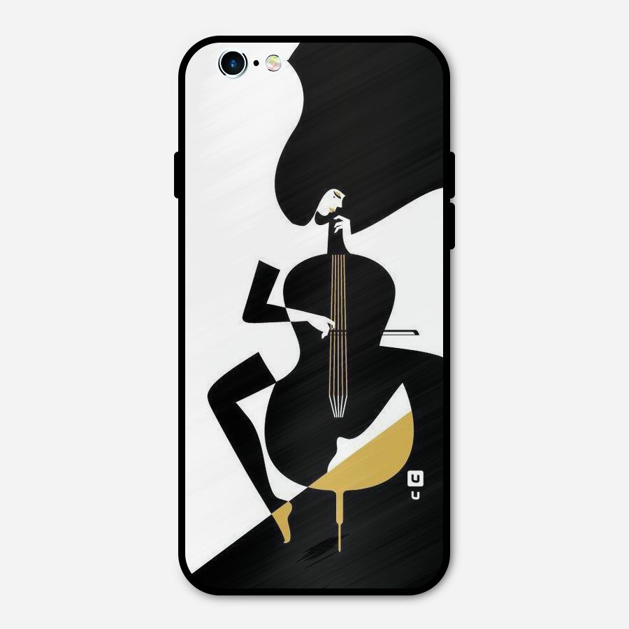 Guitar Women Metal Back Case for iPhone 6 6s
