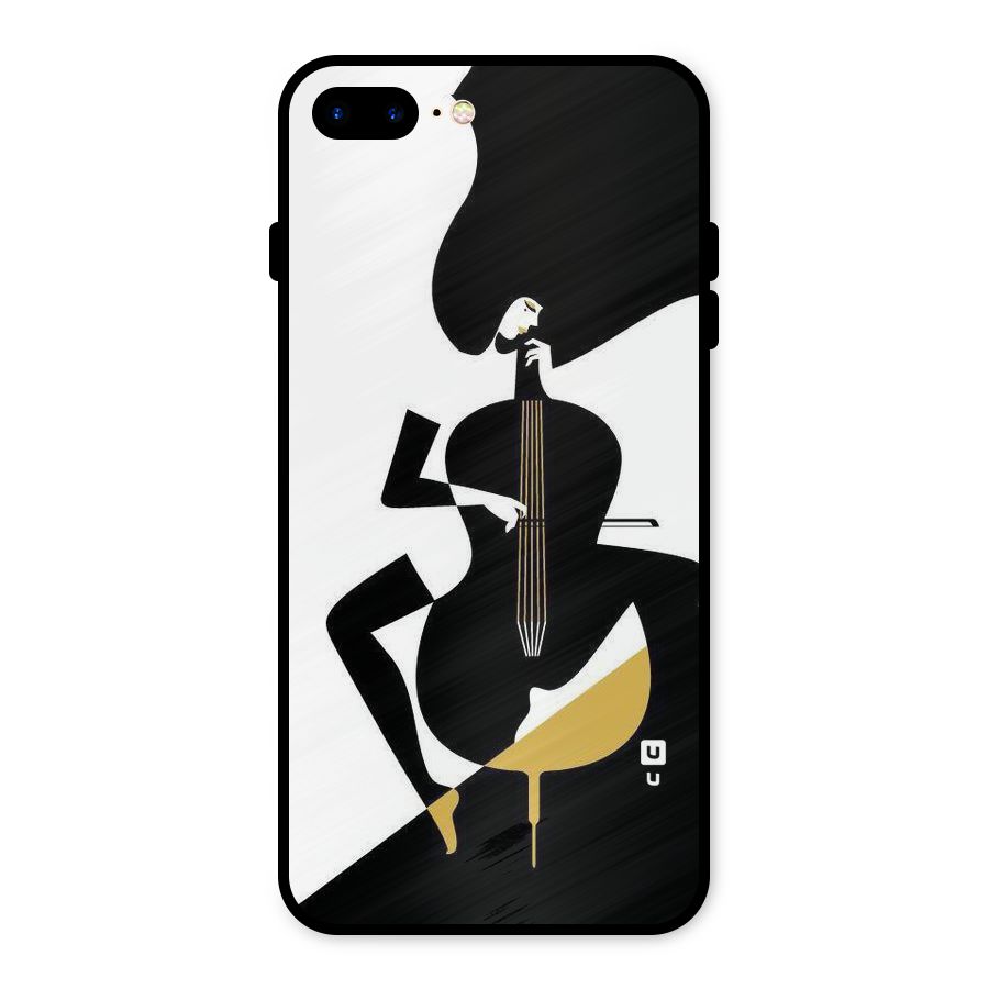 Guitar Women Metal Back Case for iPhone 8 Plus